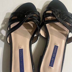 Stuart Weitzman Black Strappy Sandals